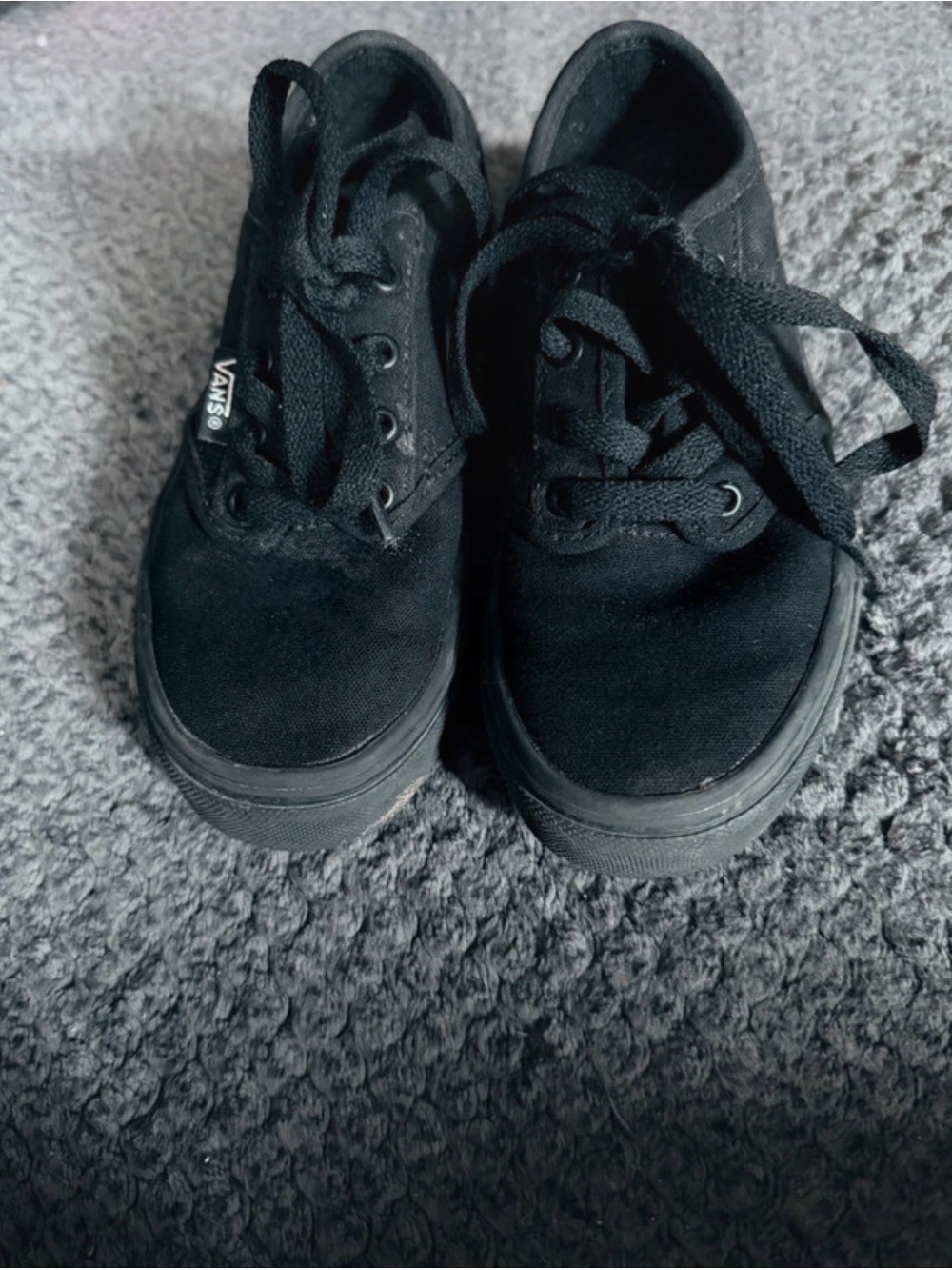 Vans Kids Black Canvas Sneakers